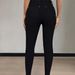 High Waisted Double Button Black Jeans Slim Fit Stretchy Skinny Jeans Versatile Tight Fitting Pencil Pants for Women CY041_mkmklike.com