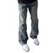 Men's Clothing Washed Flared Jeans, Spring New Arrival, Trendy Retro Style, Unisex Straight Leg Jeans, Design Sensibility_mkmklike.com