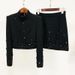 Women's Clothing celebrity fashion new heavy beaded diamond short top skirt suit two piece suit_mkmklike.com