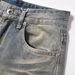 Men's Clothing Trend Micro Flared Jeans Men's Patch Pocket Split Patchwork Washed Wide-leg Pants_mkmklike.com
