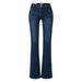 Hot Girl Waist To Hip Ratio Denim Flared Pants, New Autumn Style, Slimming, High Elasticity, Leg Lengthening Flared Pants_mkmklike.com