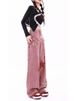 Dopamine Girl Outfit: Embroidered Straight-Leg Jeans For Women, Autumn American Retro High-Waisted Star Pattern Wide-Leg_mkmklike.com