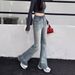 New Spring And Autumn American-style Washed Women's Flared Jeans, Floor-length Trousers, Retro Slim-fit Petite_mkmklike.com