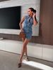 Women's Chic Sleeveless Denim A-Line Dress Corset Waist Stylish Casual Dress for Women_mkmklike.com
