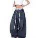American West Coast Style Design Patchwork Fake Two-Piece Jeans For Men And Women High Waist Loose Wide-Leg Scimitar_mkmklike.com