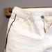 Men's Slim Fit Denim Shorts Color Block Design Summer Casual Stretch White Jeans Mid-Length 5-Pocket Trendy Shorts_mkmklike.com