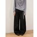 Men's American Style Black Curved Wide Leg Denim Jeans Trendy Loose Fit High End Feel Straight Leg Floor Length Trousers for Spring And Autumn_mkmklike.com
