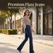 High-Waisted Stretch Straight Leg Women's Jeans Casual Fashion Full-Length Denim_mkmklike.com