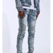Men's Clothing new motorcycle men's small leg pants men's skinny jeans factory direct sales jeans men_mkmklike.com