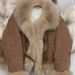Faux Fur Collar Denim Jacket Women's Winter Coat - Korean Style Elegant Short Padded Coat With Thick Warm Fleece Lining (Light Brown, S-2xl)_mkmklike.com