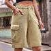 Women's Clothing Summer New Elastic Waist Denim Workwear Shorts Trend_mkmklike.com