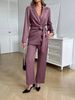 Women's Autumn And Winter Satin Solid Color Bathrobe Set_mkmklike.com