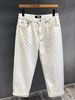 European And American Foreign Trade Pants, High Street Instagram Trendy Brand Jacquard Full-print Design Jeans, Men's Loose Wide-leg Pants, Trendy_mkmklike.com
