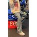Men's Paris Letter Jacquard Jeans - Vintage Straight To Slight Flare Denim Pants, Retro High Street Vibe, Cotton Comfort Fit For Casual & Urban Style_mkmklike.com