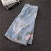 Summer Retro Floral Print Ripped Denim Shorts Men's Distressed Trendy Loose Straight Leg Washed Five-point Pants_mkmklike.com