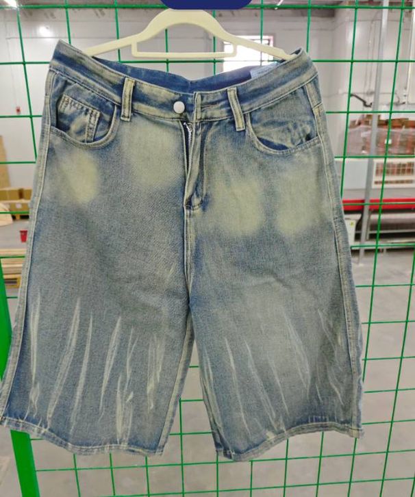Men's Streetwear Tie-Dye Jeans Baggy Cargo Shorts Summer Straight Leg Mid-Length Casual Pants For Hip-Hop Fashion_mkmklike.com