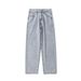 Men's Retro Style Straight Leg Jeans Loose Fit American High Street Summer Casual Trousers_mkmklike.com