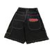 WEXWEAR Embroidered Skateboard Pants Hip Hop Denim Shorts For Men_mkmklike.com