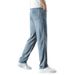 High End Ice Silk Ultra-thin Jeans For Men's Casual Loose Straight Leg Men's Plus Size Tencel Wide Leg Pants_mkmklike.com