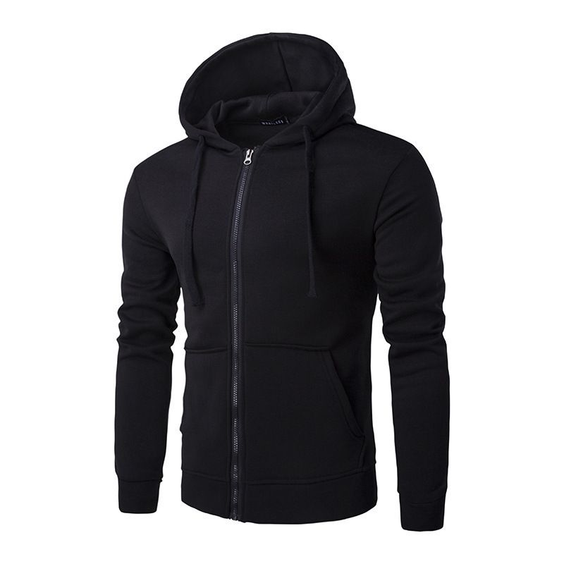Men's Clothing warm sweatshirt hooded zipper sweatshirt men's slim sports casual sweatshirt_mkmklike.com