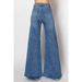 Women's High-Waisted Flared Jeans With Sparkling Sequins – Vintage Washed Wide Leg Pants For Effortless Elegance_mkmklike.com