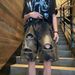 Men's Black Ripped Denim Shorts Trendy Brand Summer Workwear Jeans American Retro Style Cool And Stylish_mkmklike.com