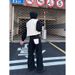 Black Horsehair Gangshan Original Cow Curved Knife Jeans Men's American Cleanfit Loose Slimming Wide Leg Pants_mkmklike.com