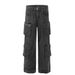 Multi-Pocket Deconstructed Patchwork Cargo Jeans For Men Street Style Trendy Brand Design Wide-Leg Long Casual_mkmklike.com