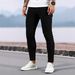 Men's Slim Fit Elastic Jeans European American Style New INS Design Standard Thickness Slight Stretch Machine Washable_mkmklike.com