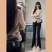 Chicco Autumn Winter Off-Shoulder Knitted Base Shirt Women Inner Wear Design Sense Soft Pullover Sweater Jeans Set_mkmklike.com