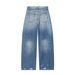 Women's Clothing Women's Classic Mid-Rise Fold-Up Jeans Style Homemake High Waist Slim Fit Denim Pants For Formal & Casual For Women_mkmklike.com