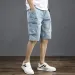 2025 2025 Summer Casual Loose Five Pockets Men's Denim Shorts Trendy Loose Workwear Pants Vintage Blue Jeans Loose Fit Comfortable_mkmklike.com