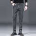 Men's Slim Straight Leg Jeans Summer Thin Trousers Denim Clothing_mkmklike.com
