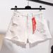 Women's Clothing Loose Wide Leg Hot Pants Light Colored Women's Denim Shorts Slim Girls Shorts_mkmklike.com