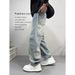 Vintage Washed Light Blue Jeans – Men’s Distressed Patchwork Straight-Leg Denim Pants (S-3XL, Summer Streetwear)_mkmklike.com