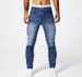 Men's Motorcycle Style Stretch Denim Jeans - Slim Fit Tapered Leg Casual Pants With Comfort Flex_mkmklike.com
