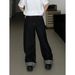 Unisex Retro Wide Leg Jeans Relaxed Style Straight Leg Floor Length Trousers For Couples Niche Design_mkmklike.com