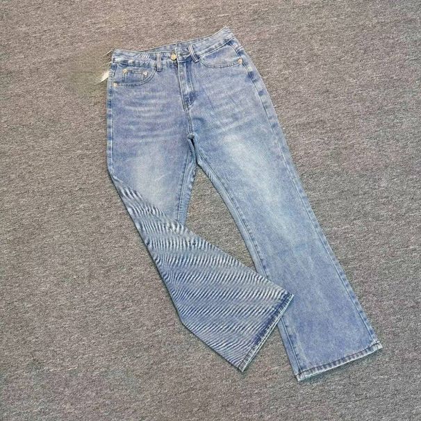Men's Clothing Men's Jeans High End American Vibe Fashion Brand Straight Flared Pants 90s Style Slight Flare Retro Washed American Style_mkmklike.com