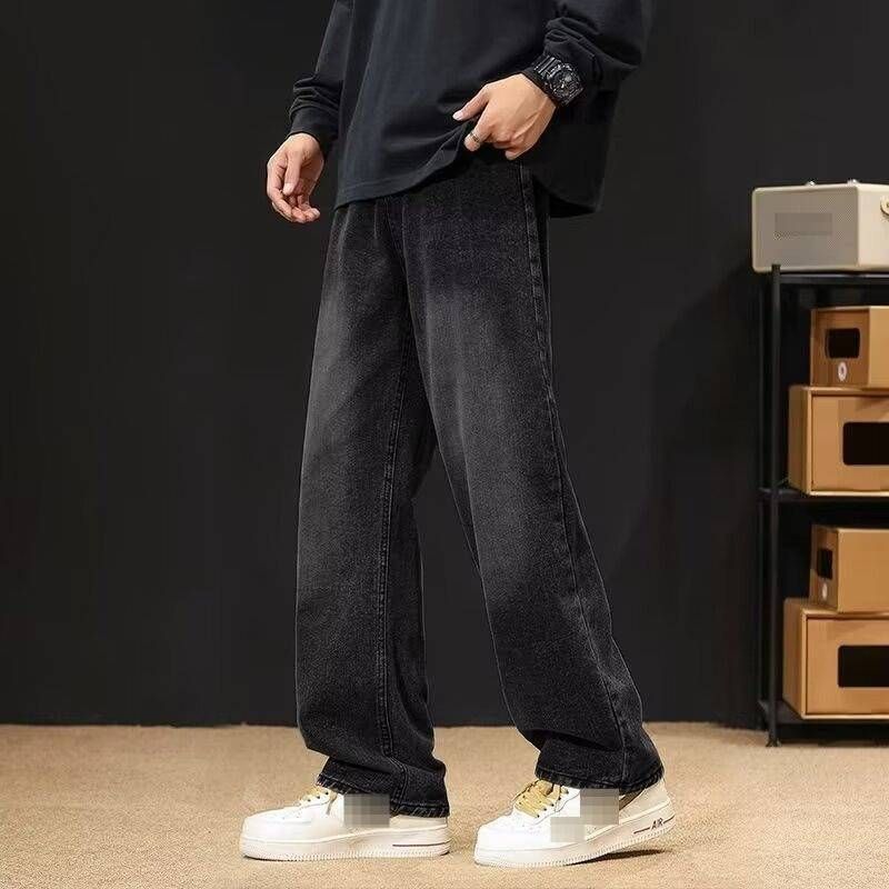 Men's Lightweight Loose Fit Straight Leg Jeans - Classic Casual Trousers For Everyday Comfort & Style_mkmklike.com