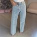Women's High-waisted Washed Denim Jeans With Sparkling Rhinestones And Diamond Stars, Loose Fit, Slim Fit, Versatile Straight Leg Pants_mkmklike.com