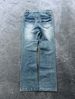 Vintage American Hip Hop Distressed Straight Leg Jeans With Drawstring For Men And Women_mkmklike.com