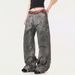 Post-Industrial Style Heavy-Duty Distressed Dirty Denim Flared Pants Men's Niche Design Deconstructed Loose Wide-Leg_mkmklike.com