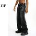 EF JEANS | 2023 Autumn And Winter New Retro Washed Drape Loose Jeans Men's Black Straight Wide-leg Pants_mkmklike.com