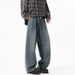 Men's Lyocell Retro Jeans - Loose Straight Leg American Vintage Wide Pants For Autumn & Casual Wear_mkmklike.com