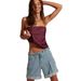 Fashion Summer Loose Denim Shorts For Women With Built-In Belt Style Trendy Hot Pants_mkmklike.com