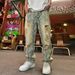 Men's Hip-Hop Streetwear Denim Pants – Distressed Embroidery & Paint Splatter Loose-Fit Jeans (28-36, Vintage Blue)_mkmklike.com