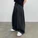 Men's Retro Washed Wide Leg Jeans Loose Fit Flowing Long Pants Korean Style Trendy Casual Spring Summer_mkmklike.com