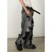 Men's Clothing Denim Ripped Wide Leg Jeans Straight Loose High Street Vibe Mopping Pants_mkmklike.com