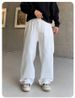 American Style White Straight Leg Jeans For Men & Women - Relaxed Fit High Waist Casual Denim Pants With Classic Washed Look_mkmklike.com