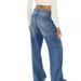 Trendy Distressed High-Waisted Wide Leg Jeans For Women – Comfortable Stretch Denim, Streetwear & Casual Style (Black/White/Gray/Navy/Light Blue)_mkmklike.com